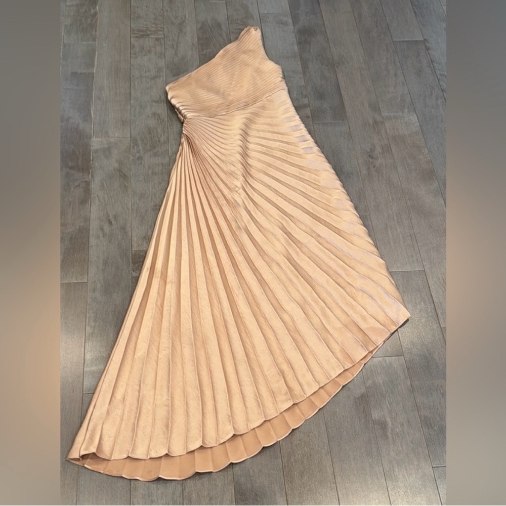 A.L.C. One-Shoulder Pleated Dress - 4 - Picture 2 of 5